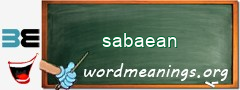 WordMeaning blackboard for sabaean